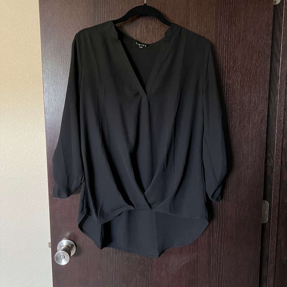 Black sheer dress shirt